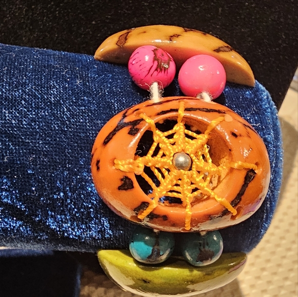 Colorful Peruvian Artesan Beaded Earrings and Bracelet NWOT - Picture 2 of 8